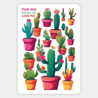 Pick me cactus Magnet